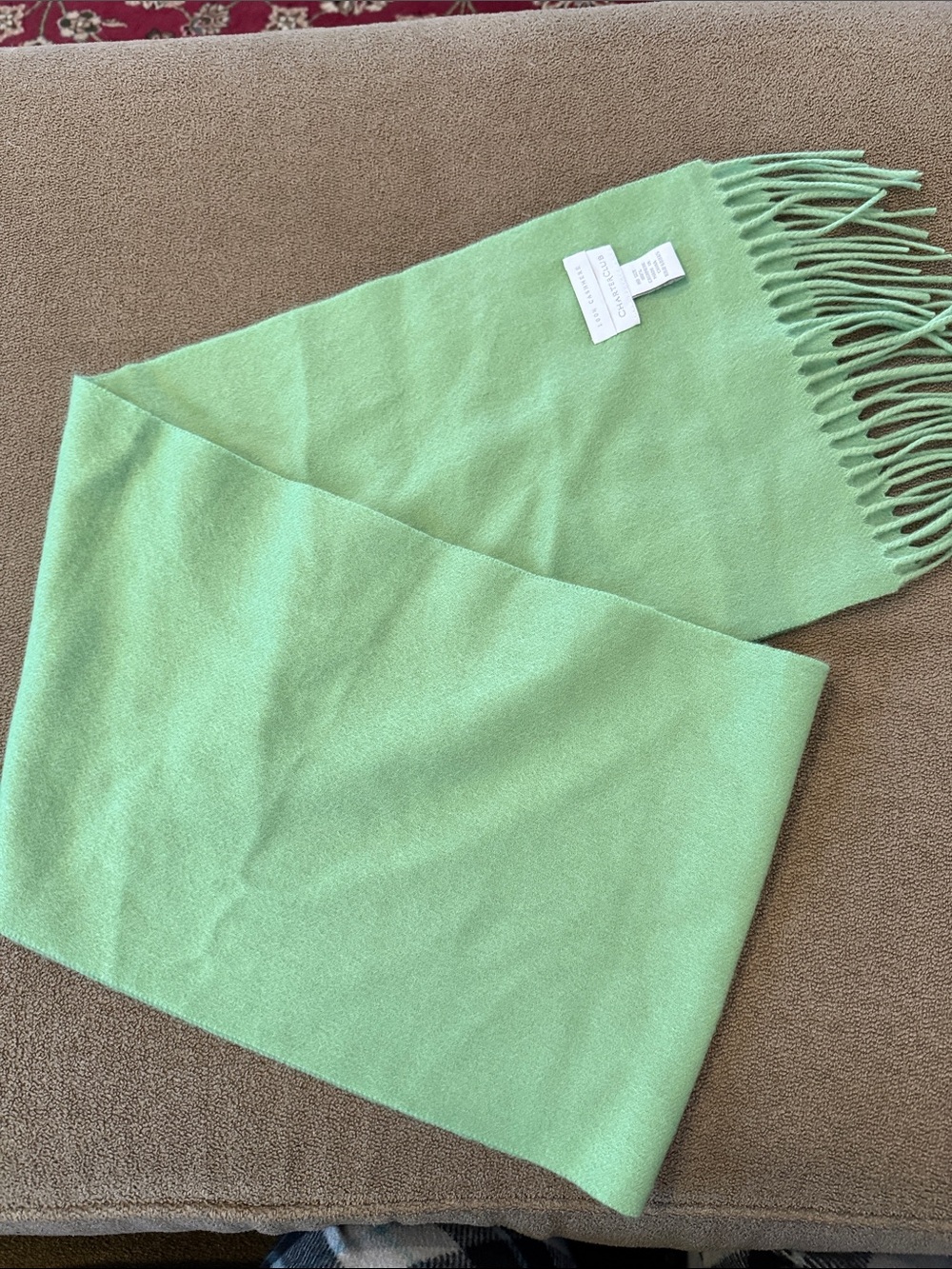 Cashmere by Charter Club 100% cashmere scarf Lime Green color (TD)